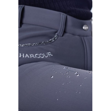 Pantaloni in pile da equitazione Harcour Jaipur Grigio antracite