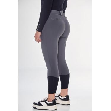 Pantaloni in pile da equitazione Harcour Jaipur Grigio antracite