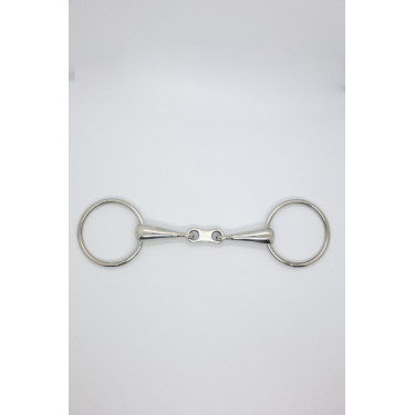 Muserola simple de doble articulación con enlace plano de 19 mm Harcour Inox Grigio