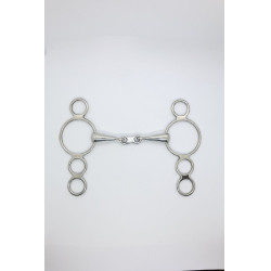 Morsetto Pessoa 3 anelli equitazione doppia rottura Harcour