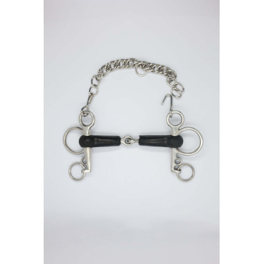 Morso Pelham in gomma Harcour Inox Grigio