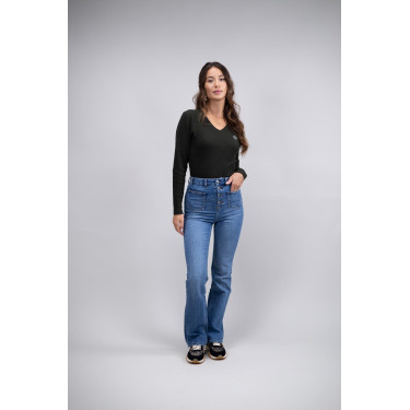 Jean Flare Harcour Juvo Jeans Grigio