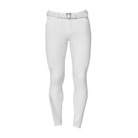 Pantalone slim fit uomo Equestro Ridertechnology full grip Bianco
