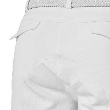 Pantalone slim fit uomo Equestro Ridertechnology full grip Bianco