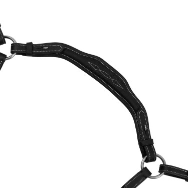 Pettorale anatomico in cuoio con martingala removibile