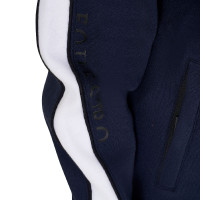 Felpa bambina in cotone con cappuccio e zip frontale Blazer marine Blu marino