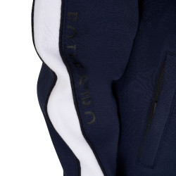 Felpa bambina in cotone con cappuccio e zip frontale Blazer marine Blu marino