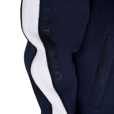 Felpa bambina in cotone con cappuccio e zip frontale Blazer marine Blu marino