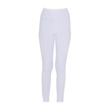 Leggings bambina con decorazioni perforate Bianco