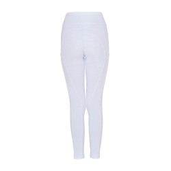 Leggings bambina con decorazioni perforate Bianco