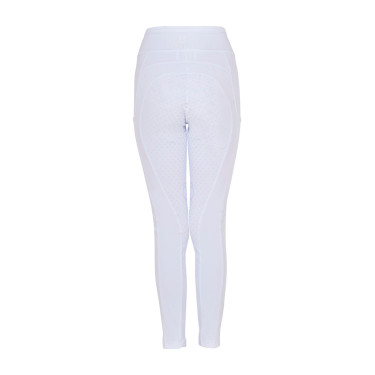 Leggings bambina con decorazioni perforate Bianco
