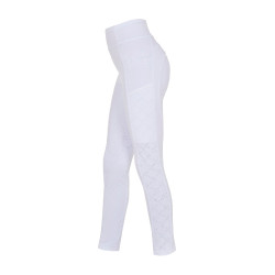 Leggings bambina con decorazioni perforate Bianco