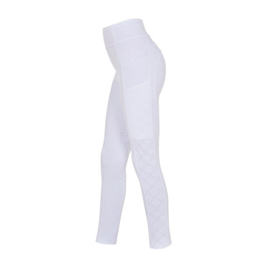 Leggings bambina con decorazioni perforate Bianco