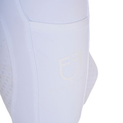 Leggings bambina con decorazioni perforate Bianco