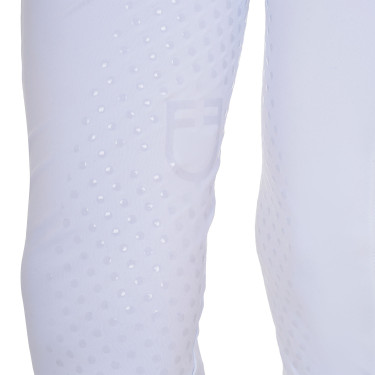 Leggings bambina con decorazioni perforate Bianco