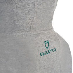 Felpa bambini con cappuccio zip e scritta effetto spugna