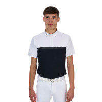 Polo concorso uomo Equestro Ridertechnology manica corta e zip