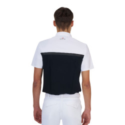 Polo concorso uomo Equestro Ridertechnology manica corta e zip