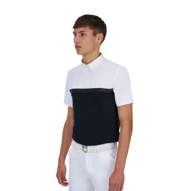 Polo concorso uomo Equestro Ridertechnology manica corta e zip