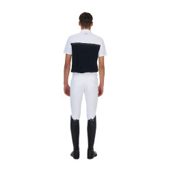 Polo concorso uomo Equestro Ridertechnology manica corta e zip