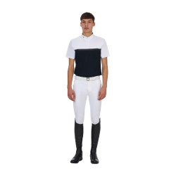 Polo concorso uomo Equestro Ridertechnology manica corta e zip