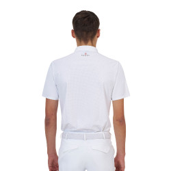 Polo concorso uomo Equestro Ridertechnology manica corta bottoni