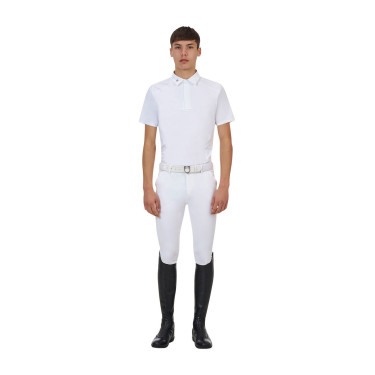 Polo concorso uomo Equestro Ridertechnology manica corta bottoni
