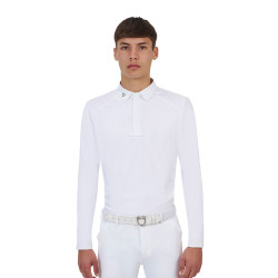 Polo concorso uomo Equestro Ridertechnology manica lunga bottoni