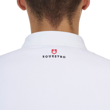Polo concorso uomo Equestro Ridertechnology manica lunga bottoni