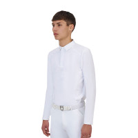 Polo concorso uomo Equestro Ridertechnology manica lunga bottoni