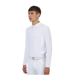 Polo concorso uomo Equestro Ridertechnology manica lunga bottoni