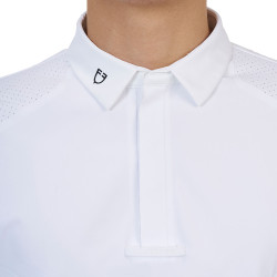 Polo concorso uomo Equestro Ridertechnology manica lunga bottoni