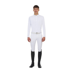 Polo concorso uomo Equestro Ridertechnology manica lunga bottoni