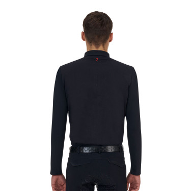 Polo training uomo Equestro Ridertechnology manica lunga e zip