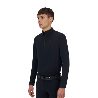 Polo training uomo Equestro Ridertechnology manica lunga e zip