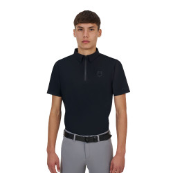 Polo allenamento uomo Equestro Ridertechnology maniche corte e zip