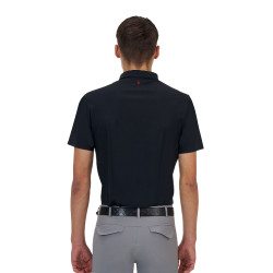 Polo allenamento uomo Equestro Ridertechnology maniche corte e zip