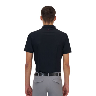 Polo allenamento uomo Equestro Ridertechnology maniche corte e zip