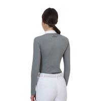 Polo concorso donna Equestro Ridertechnology manica lunga e zip