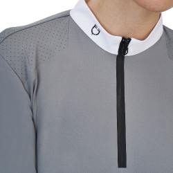 Polo concorso donna Equestro Ridertechnology manica lunga e zip