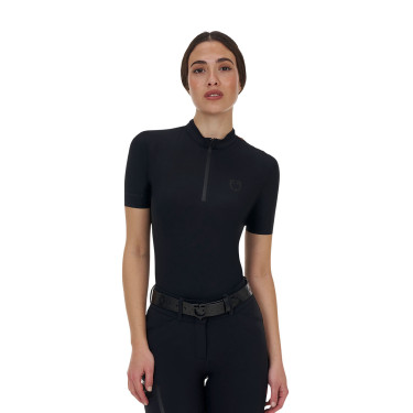 Polo training donna Equestro Ridertechnology manica corta e zip