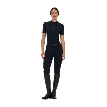 Polo training donna Equestro Ridertechnology manica corta e zip