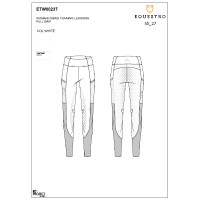 Leggings donna full grip con inserti perforati Bianco