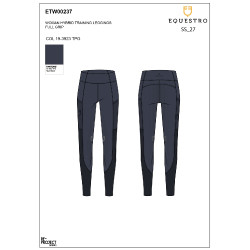 Leggings donna full grip con inserti perforati Blazer marine Blu marino