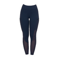 Leggings donna full grip con inserti perforati Blazer marine Blu marino