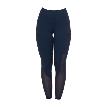 Leggings donna full grip con inserti perforati Blazer marine Blu marino