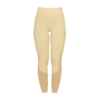 Leggings donna full grip con inserti perforati Bianco