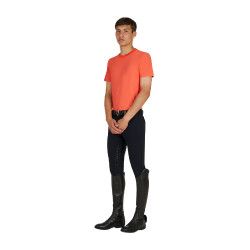 T-shirt allenamento uomo in tessuto tecnico con microfori