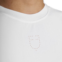 T-shirt allenamento uomo in tessuto tecnico con microfori Bianco