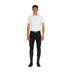 T-shirt allenamento uomo in tessuto tecnico con microfori Bianco